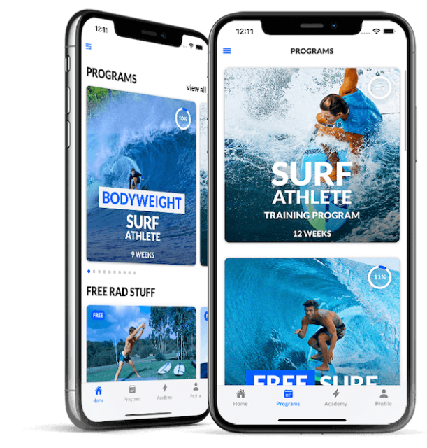 Surf Athlete App Mockup on Phone