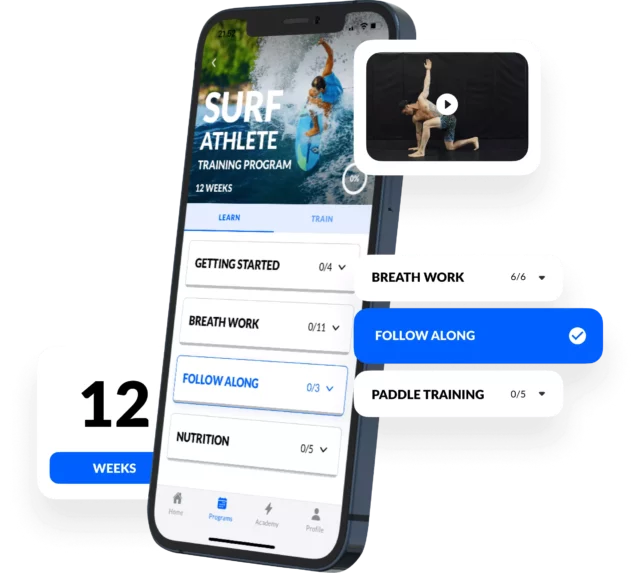 surf athlete academy phone mockup image