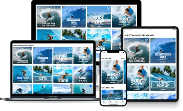 surf athlete app device mockup