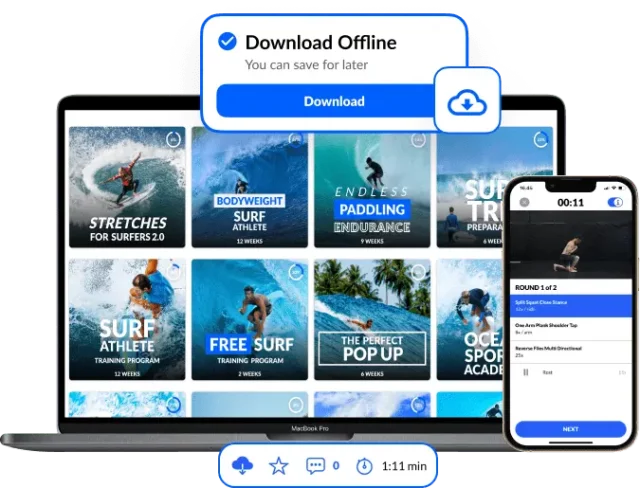 surf athlete academy download offline programs mockup