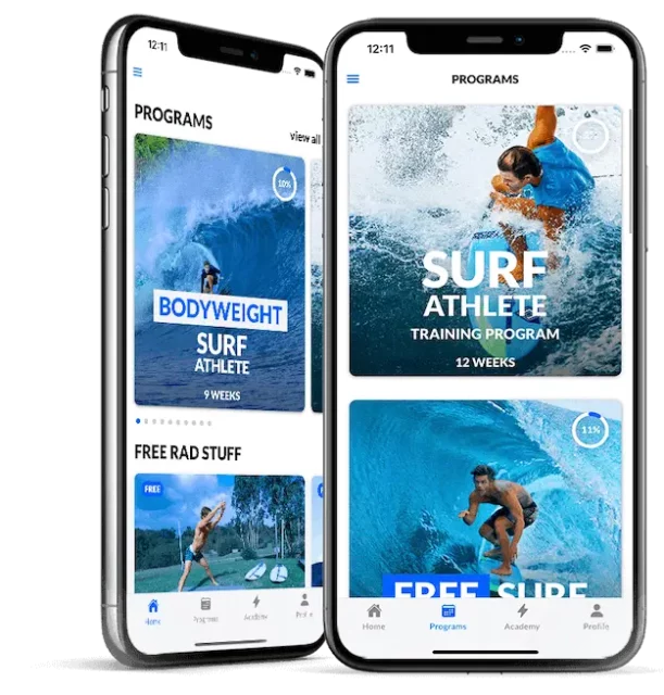 surf athlete app phone mockup
